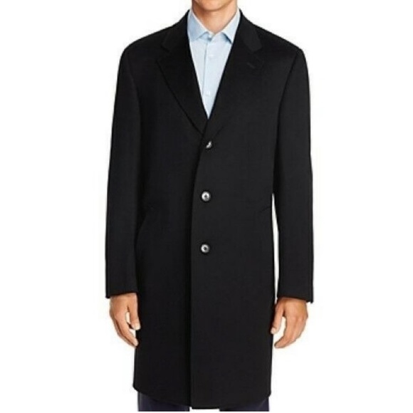 Canali Jackets & Coats Canali Black Woolcashmere Overcoatfabulous